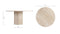 Saga - Saga Round Pedestal Dining Table, Travertine, 55in