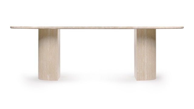 Dante - Dante Dining Table, Travertine, 98in