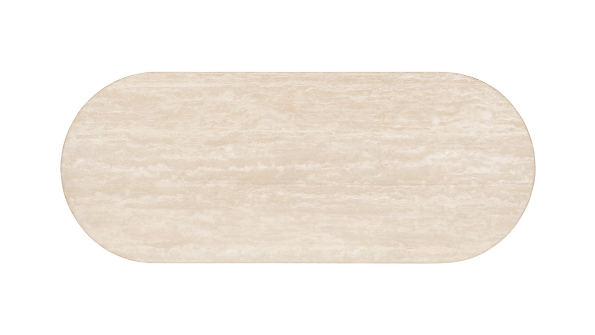 Dante - Dante Dining Table, Travertine, 98in