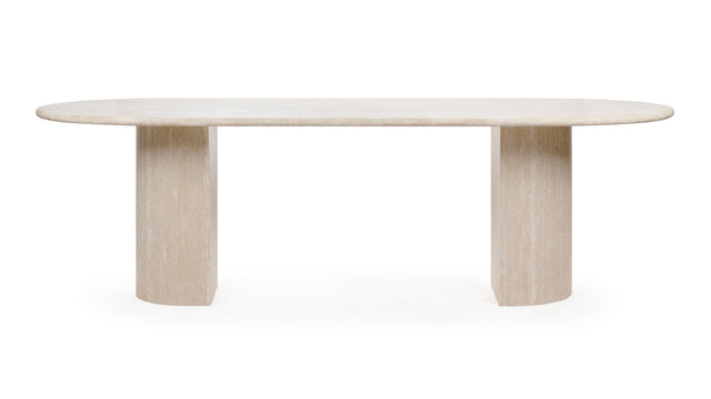 Dante - Dante Dining Table, Travertine, 98in