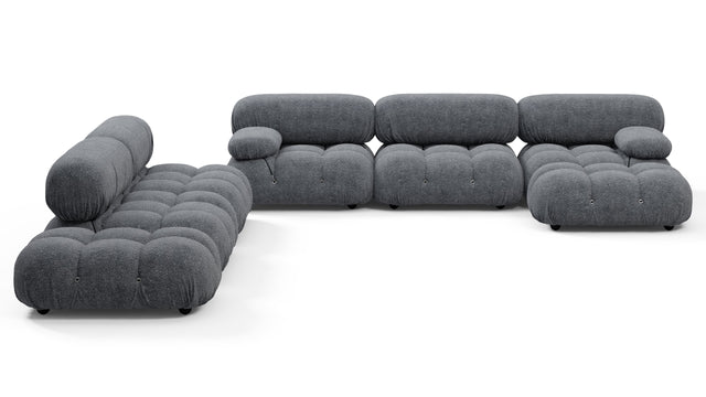 Bellini Large Sectional - Mario Bellini Large Sectional, Left Corner, Gray Boucle