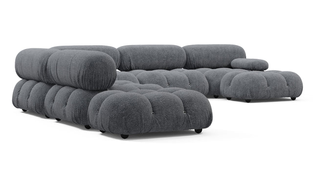 Bellini Large Sectional - Mario Bellini Large Sectional, Left Corner, Gray Boucle
