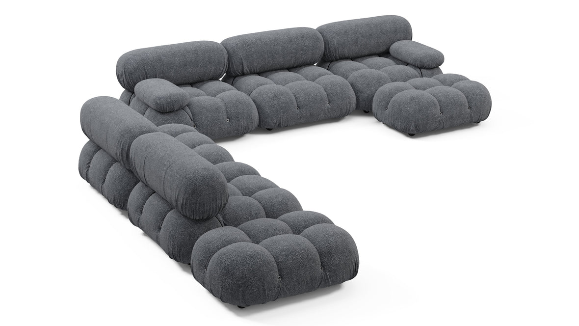 Bellini Large Sectional - Mario Bellini Large Sectional, Left Corner, Gray Boucle
