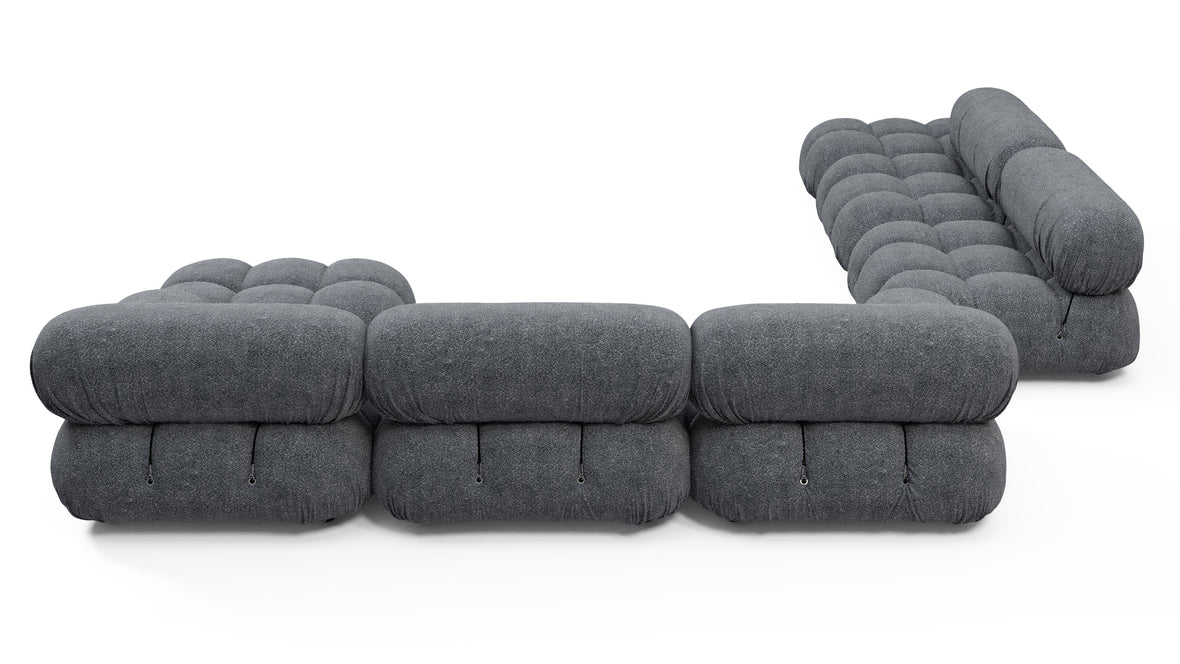 Bellini Large Sectional - Mario Bellini Large Sectional, Left Corner, Gray Boucle