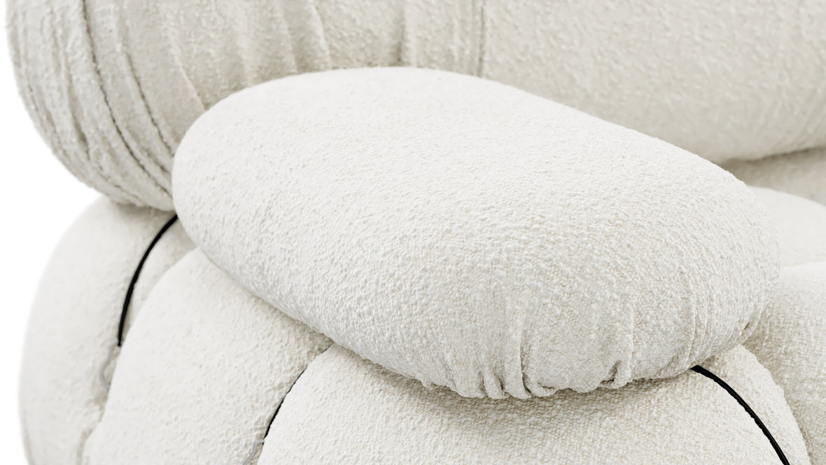 Bellini Large Sectional - Mario Bellini Large Sectional, Left Corner, White Boucle