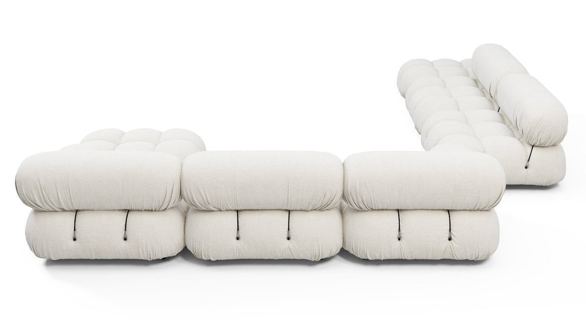Bellini Large Sectional - Mario Bellini Large Sectional, Left Corner, White Boucle