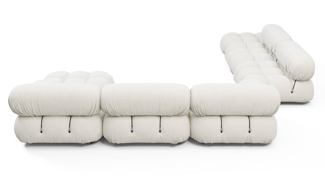 Bellini Large Sectional - Mario Bellini Large Sectional, Left Corner, White Boucle