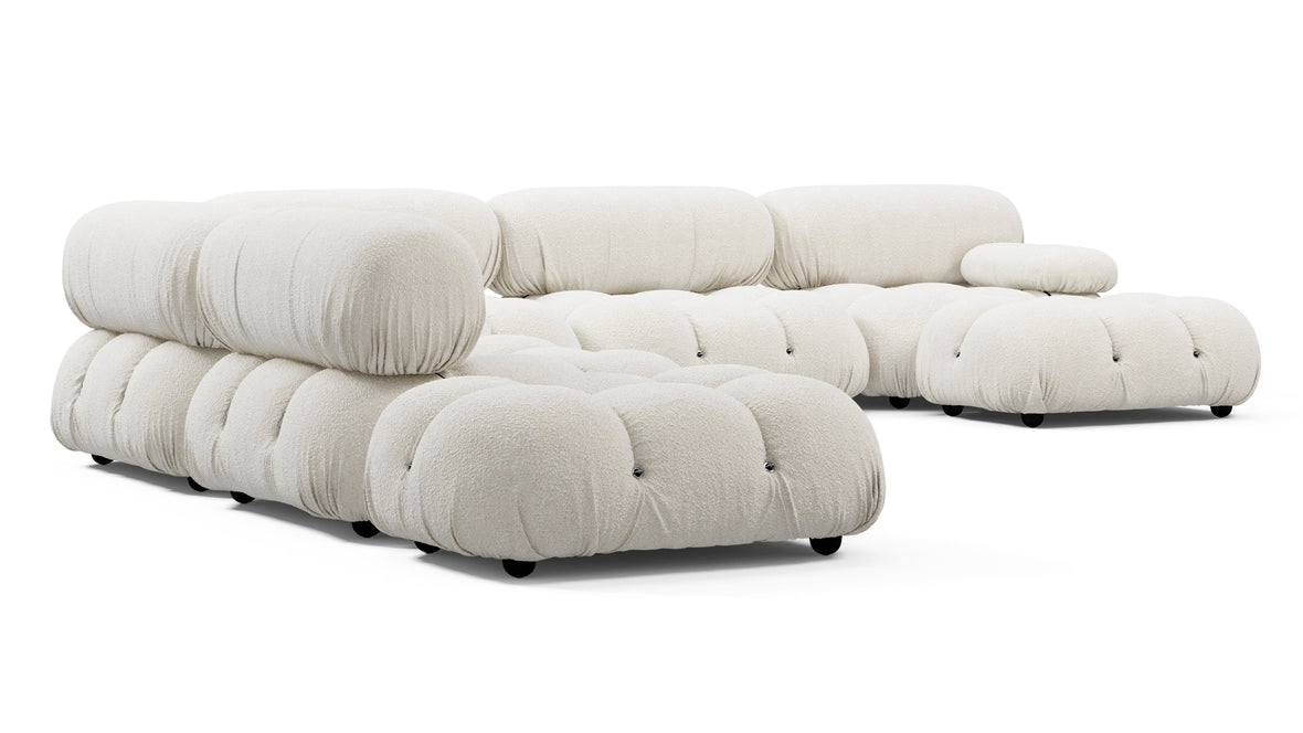 Bellini Large Sectional - Mario Bellini Large Sectional, Left Corner, White Boucle