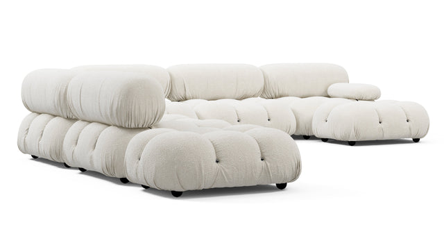 Bellini Large Sectional - Mario Bellini Large Sectional, Left Corner, White Boucle