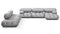 Bellini Large Sectional - Mario Bellini Large Sectional, Left Corner, Light Gray Velvet