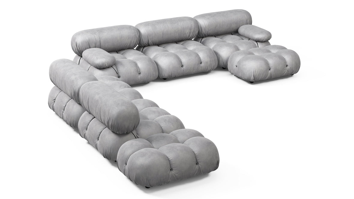 Bellini Large Sectional - Mario Bellini Large Sectional, Left Corner, Light Gray Velvet