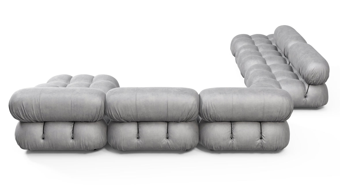 Bellini Large Sectional - Mario Bellini Large Sectional, Left Corner, Light Gray Velvet