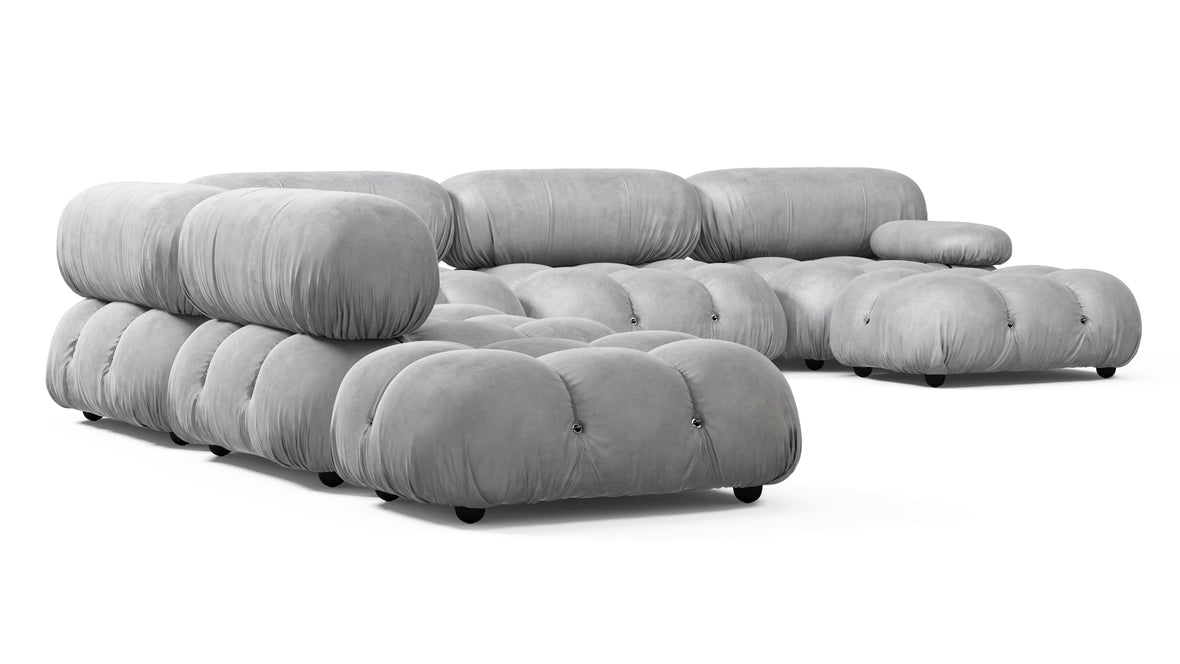 Bellini Large Sectional - Mario Bellini Large Sectional, Left Corner, Light Gray Velvet