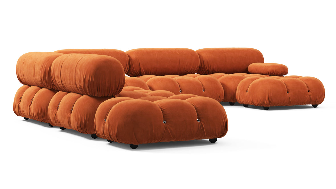Bellini Large Sectional - Mario Bellini Large Sectional, Left Corner, Apricot Velvet