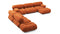 Bellini Large Sectional - Mario Bellini Large Sectional, Left Corner, Apricot Velvet