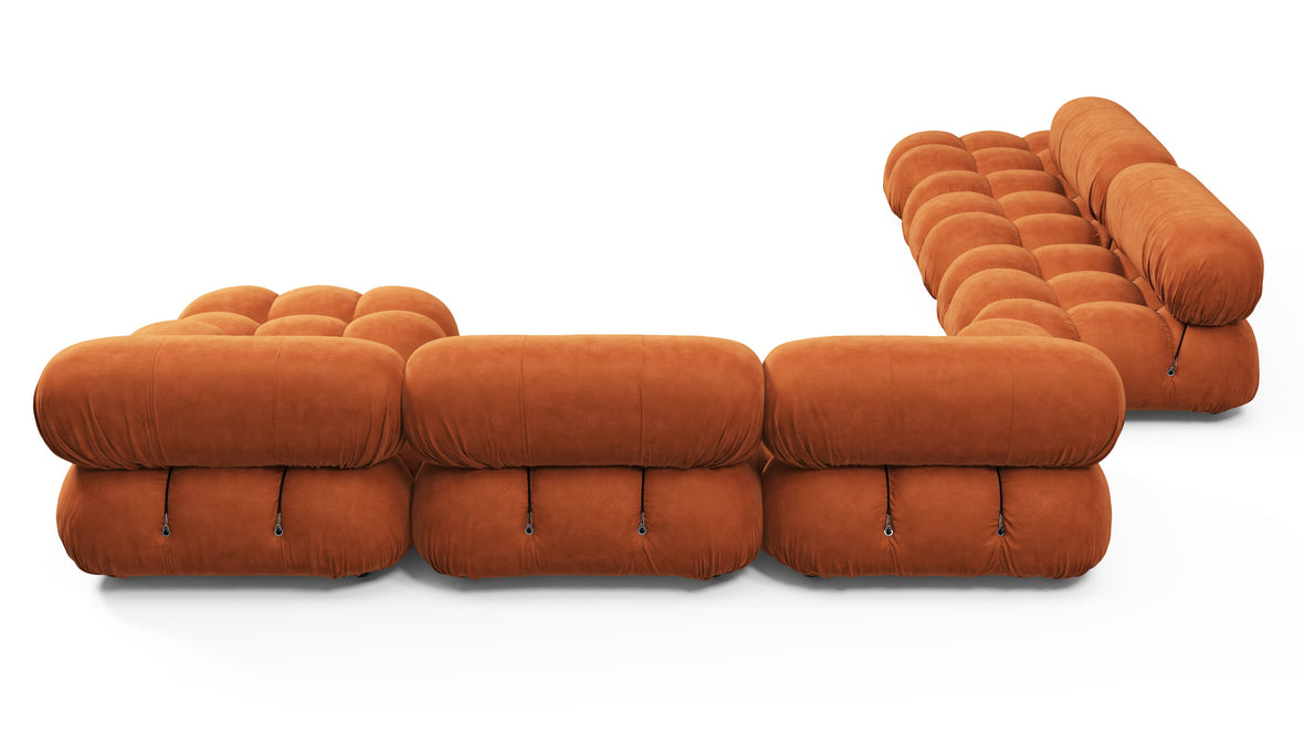 Bellini Large Sectional - Mario Bellini Large Sectional, Left Corner, Apricot Velvet