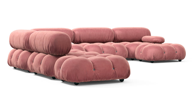Bellini Large Sectional - Mario Bellini Large Sectional, Left Corner, Blush Pink Velvet