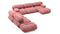 Bellini Large Sectional - Mario Bellini Large Sectional, Left Corner, Blush Pink Velvet