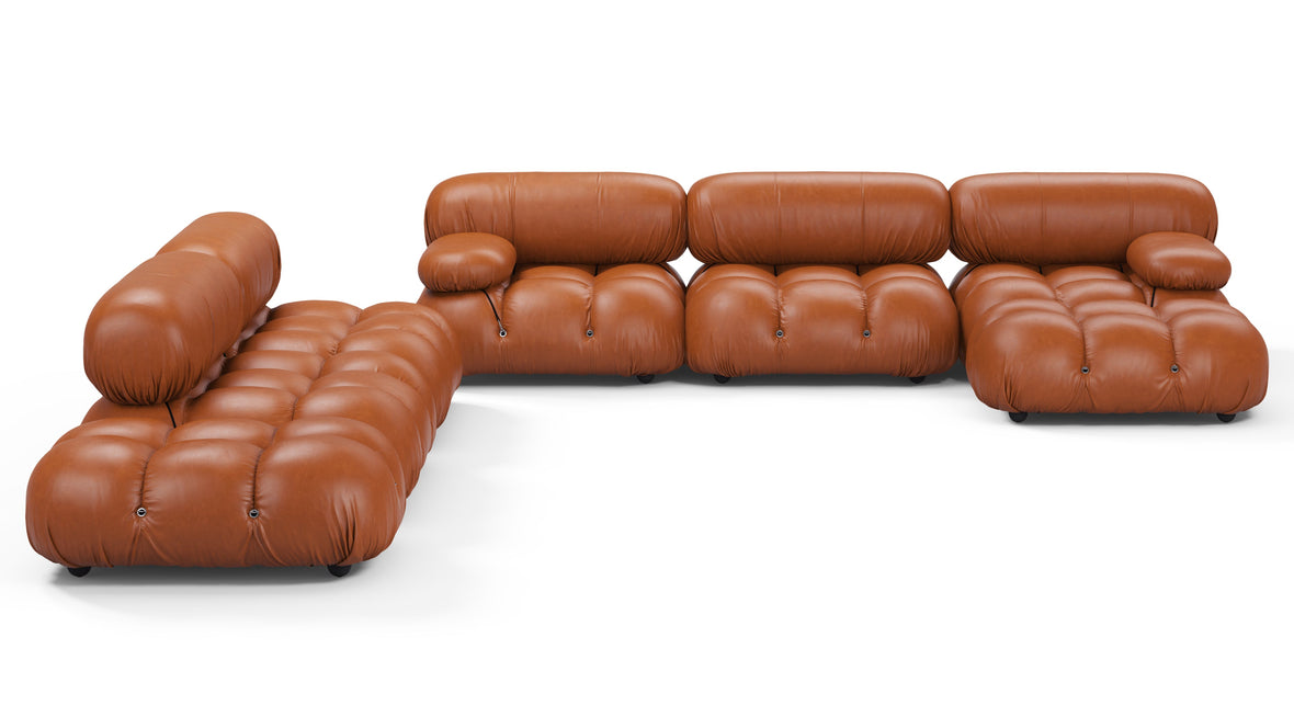 Bellini Large Sectional - Mario Bellini Large Sectional, Left Corner, Tan Premium Leather