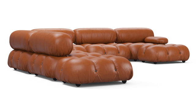 Bellini Large Sectional - Mario Bellini Large Sectional, Left Corner, Tan Premium Leather
