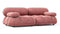 Bellini Sofa - Mario Bellini Two Seater Sofa, Blush Pink Velvet