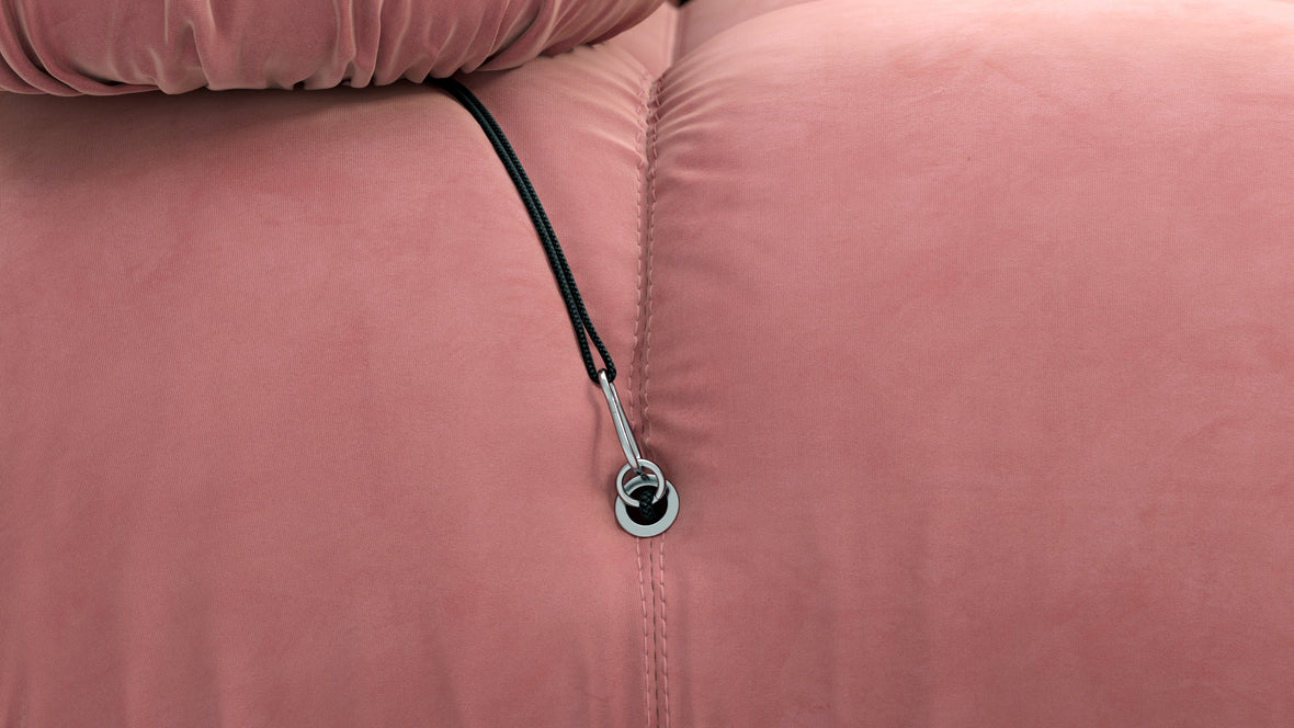 Bellini Sofa - Mario Bellini Two Seater Sofa, Blush Pink Velvet