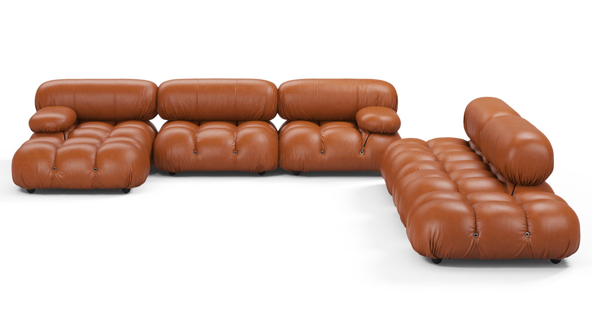 Bellini Large Sectional - Mario Bellini Large Sectional, Right Corner, Tan Premium Leather