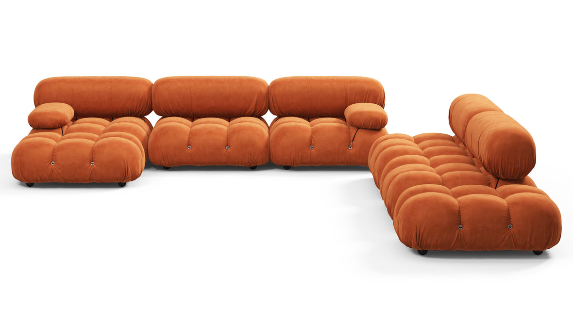Bellini Large Sectional - Mario Bellini Large Sectional, Right Corner, Apricot Velvet