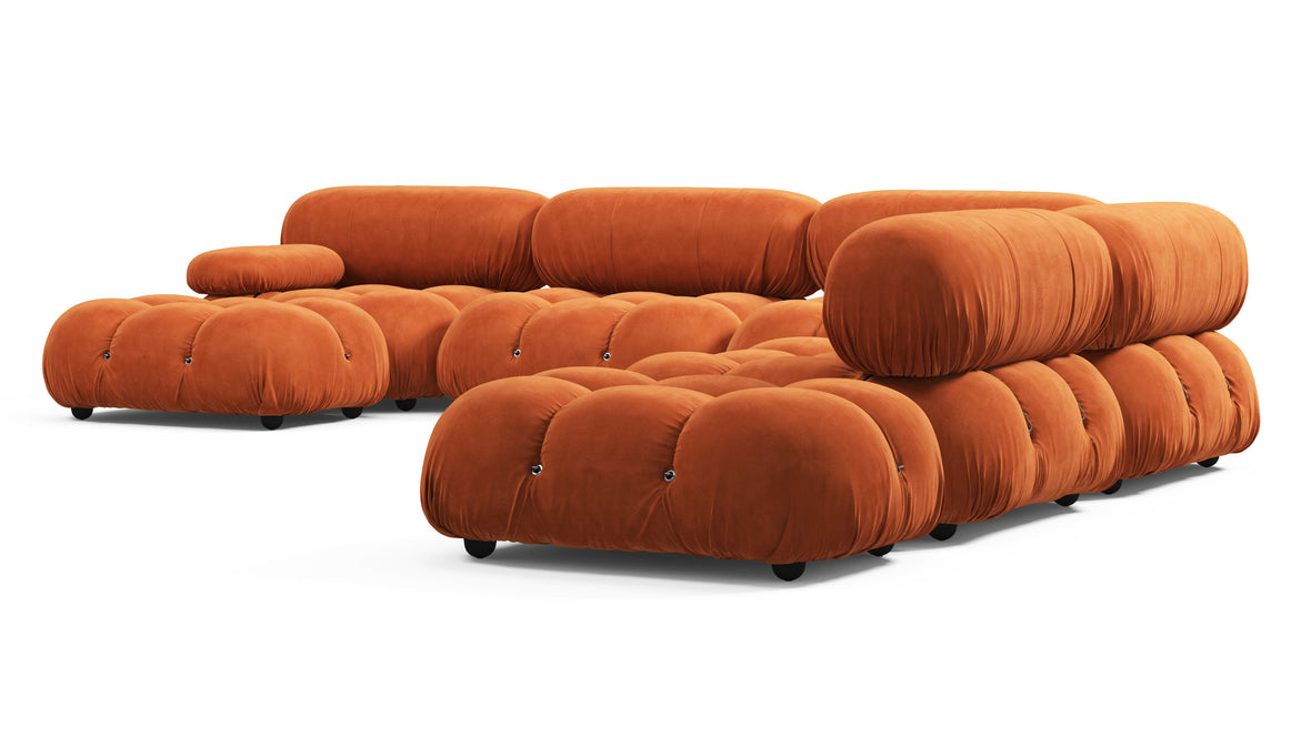Bellini Large Sectional - Mario Bellini Large Sectional, Right Corner, Apricot Velvet
