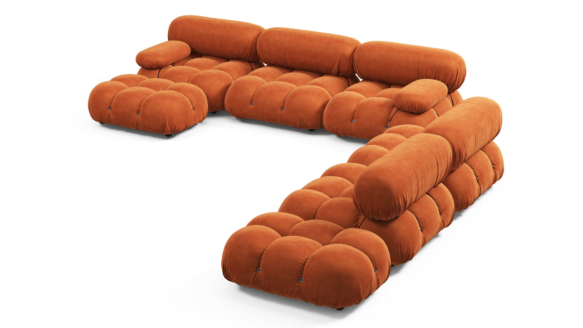 Bellini Large Sectional - Mario Bellini Large Sectional, Right Corner, Apricot Velvet