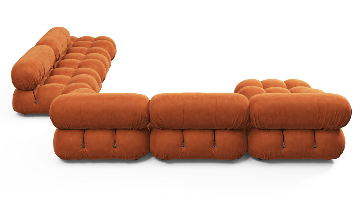 Bellini Large Sectional - Mario Bellini Large Sectional, Right Corner, Apricot Velvet