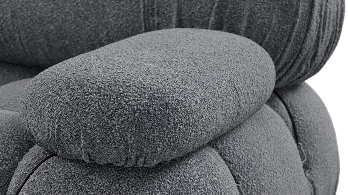 Bellini Large Sectional - Mario Bellini Large Sectional, Right Corner, Gray Boucle
