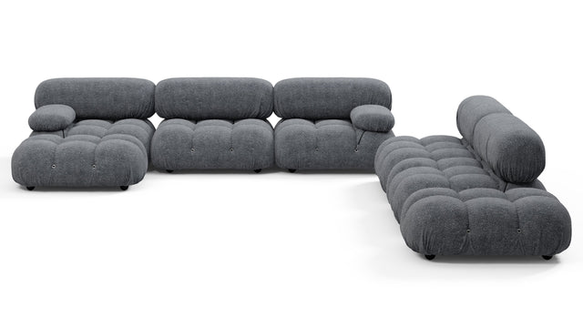 Bellini Large Sectional - Mario Bellini Large Sectional, Right Corner, Gray Boucle