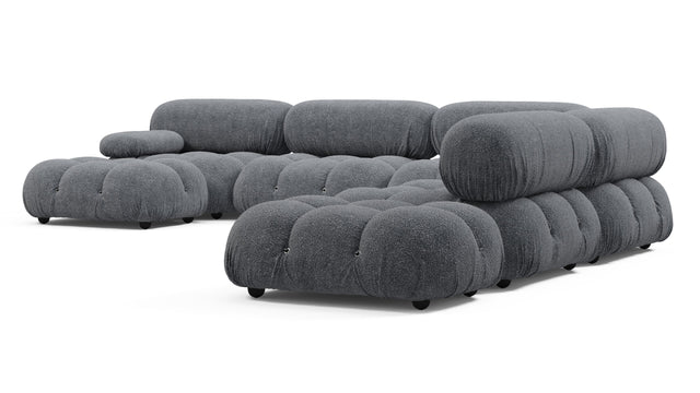 Bellini Large Sectional - Mario Bellini Large Sectional, Right Corner, Gray Boucle
