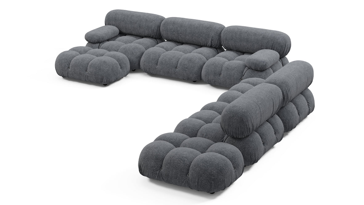 Bellini Large Sectional - Mario Bellini Large Sectional, Right Corner, Gray Boucle