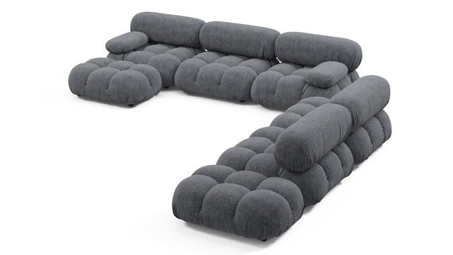 Bellini Large Sectional - Mario Bellini Large Sectional, Right Corner, Gray Boucle