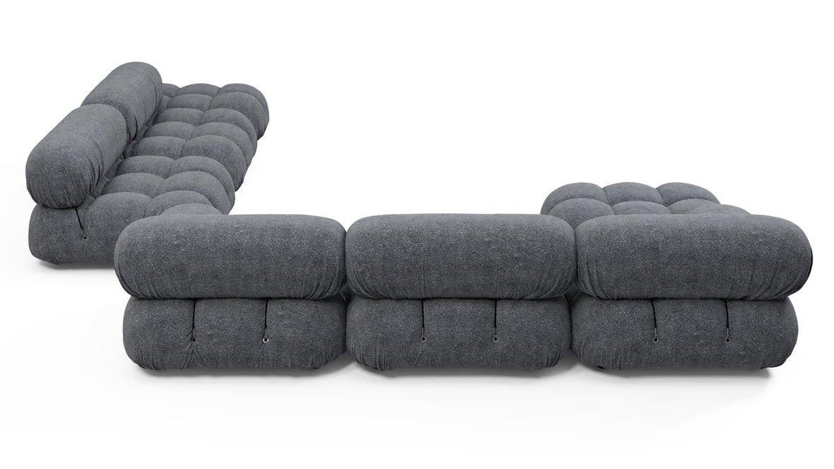 Bellini Large Sectional - Mario Bellini Large Sectional, Right Corner, Gray Boucle