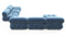 Bellini Large Sectional - Mario Bellini Large Sectional, Right Corner, Aegean Blue Velvet