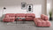 Bellini Large Sectional - Mario Bellini Large Sectional, Right Corner, Blush Pink Velvet