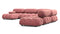 Bellini Large Sectional - Mario Bellini Large Sectional, Right Corner, Blush Pink Velvet