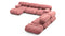 Bellini Large Sectional - Mario Bellini Large Sectional, Right Corner, Blush Pink Velvet