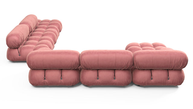 Bellini Large Sectional - Mario Bellini Large Sectional, Right Corner, Blush Pink Velvet