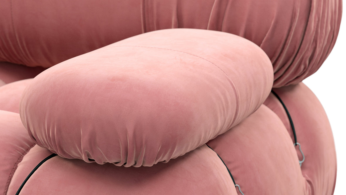 Bellini Large Sectional - Mario Bellini Large Sectional, Right Corner, Blush Pink Velvet