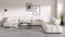 Bellini Large Sectional - Mario Bellini Large Sectional, Right Corner, White Boucle