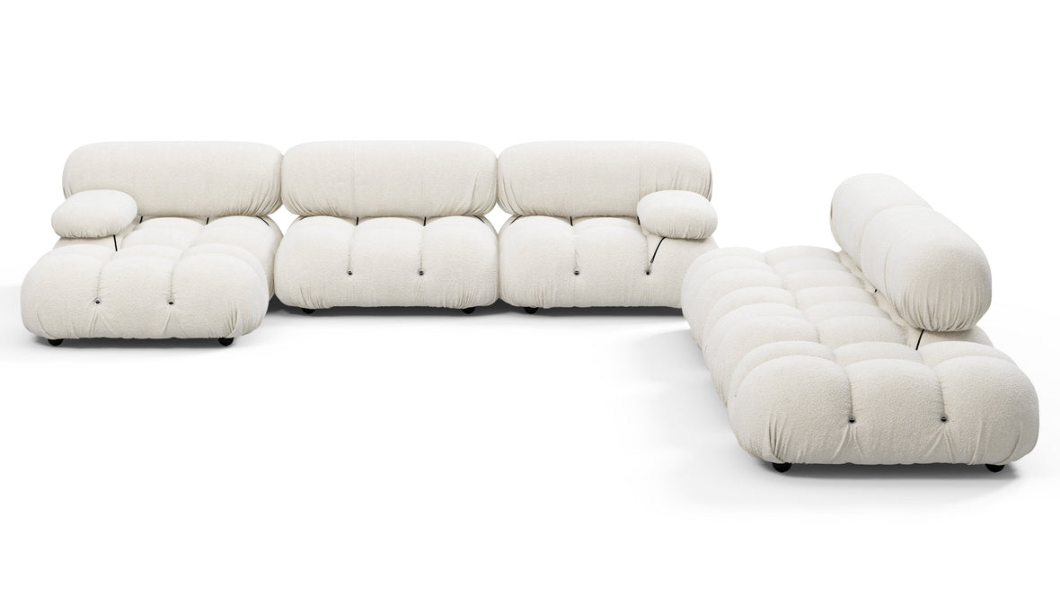 Bellini Large Sectional - Mario Bellini Large Sectional, Right Corner, White Boucle