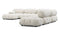 Bellini Large Sectional - Mario Bellini Large Sectional, Right Corner, White Boucle