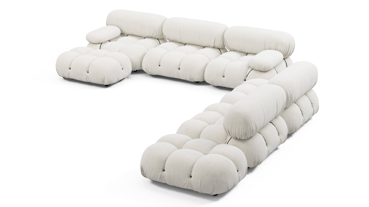 Bellini Large Sectional - Mario Bellini Large Sectional, Right Corner, White Boucle