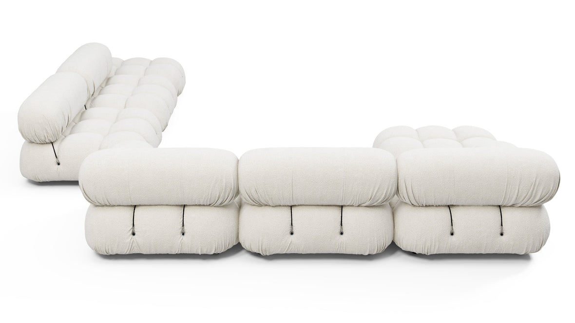 Bellini Large Sectional - Mario Bellini Large Sectional, Right Corner, White Boucle