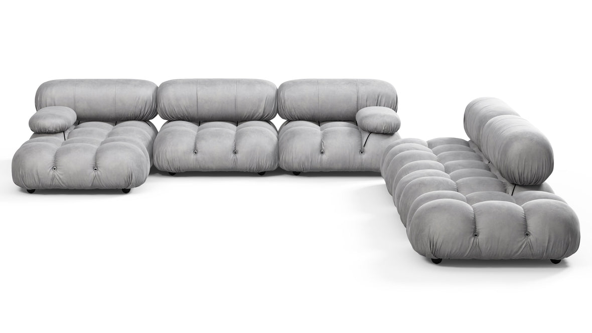Bellini Large Sectional - Mario Bellini Large Sectional, Right Corner, Light Gray Velvet