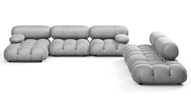 Bellini Large Sectional - Mario Bellini Large Sectional, Right Corner, Light Gray Velvet